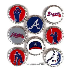 Atlanta Braves MLB Scrapbook Adhesive Bottle Caps