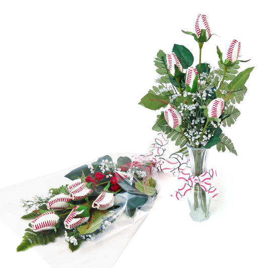 Baseball Rose Home Run Bouquet (6 Roses) Sports Roses