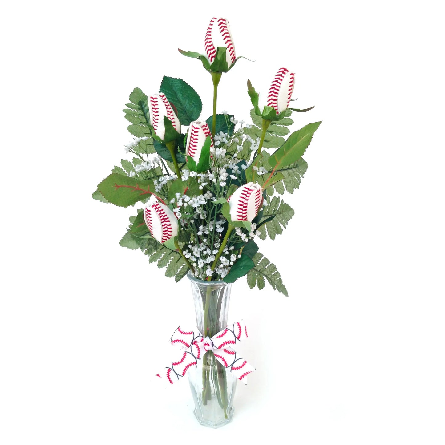 Baseball Rose Vase Arrangement Sports Roses  