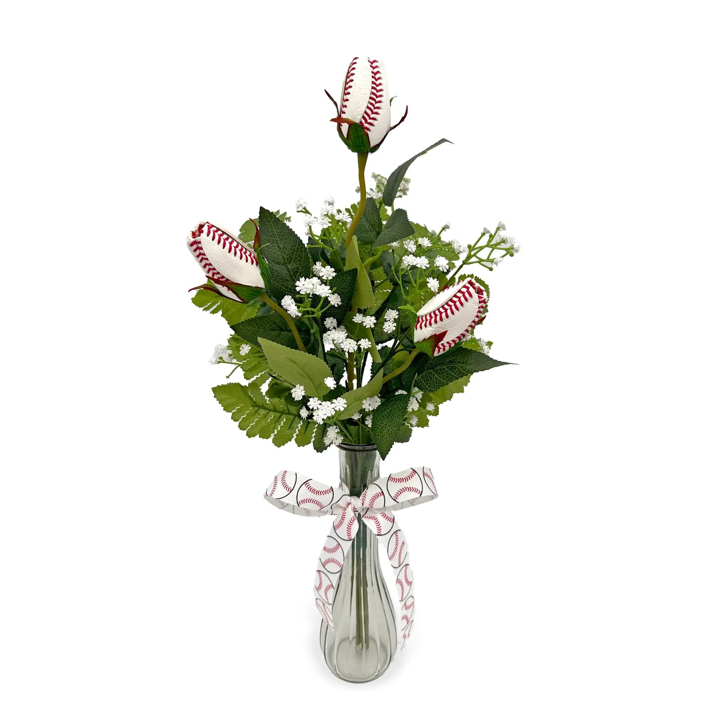Baseball Rose Vase Arrangement Sports Roses