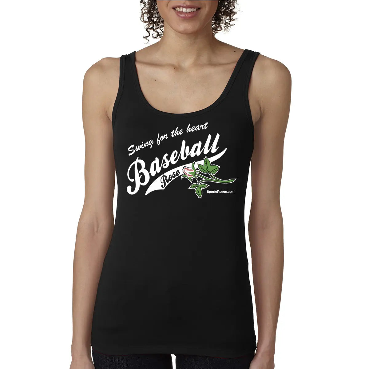 Baseball Rose Women's Tank Top Shirt Sports Roses  