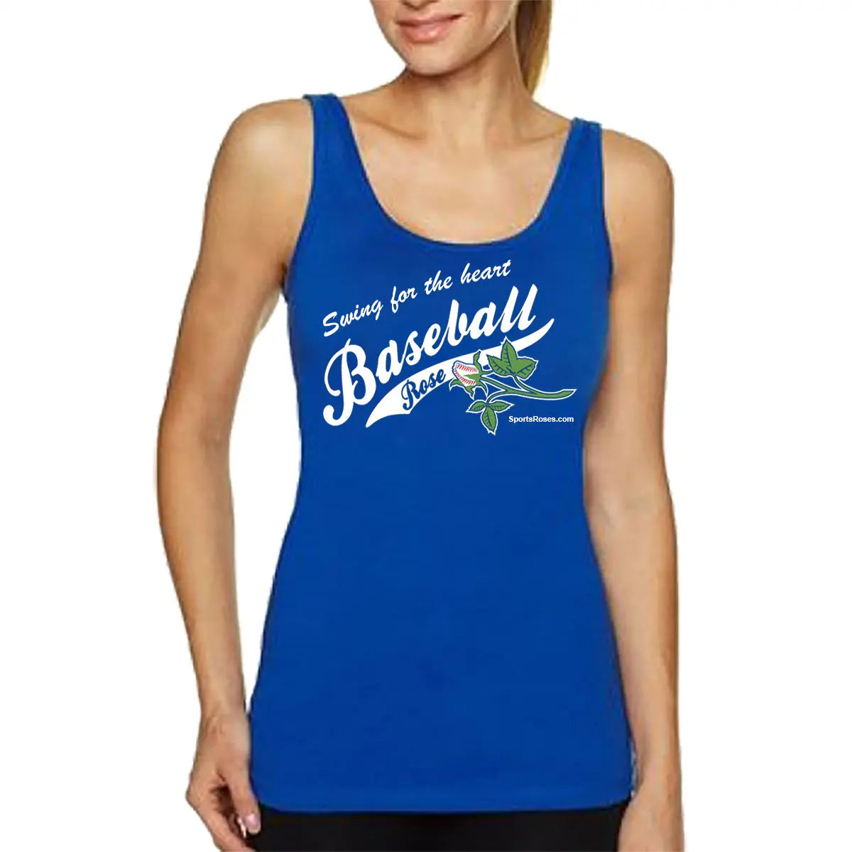 Baseball Rose Women's Tank Top Shirt Sports Roses