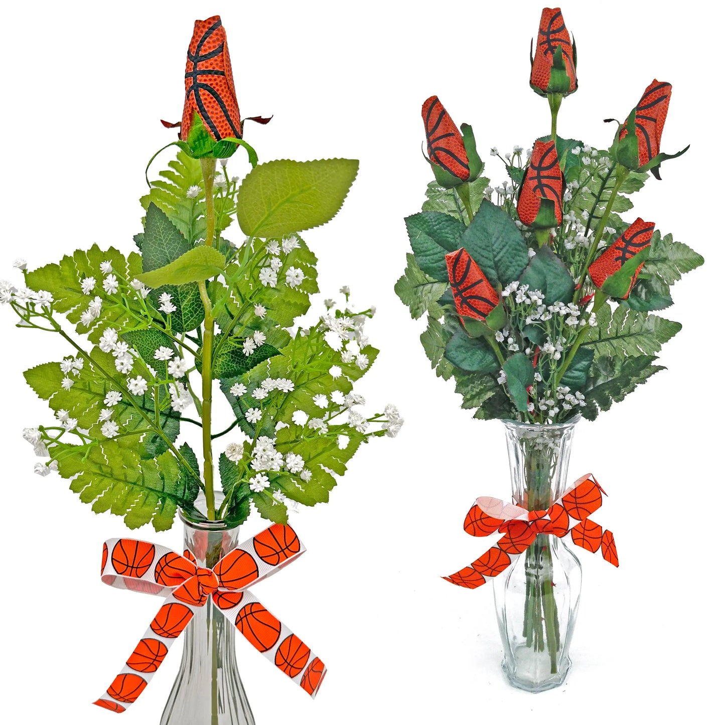 Basketball Rose Vase Arrangement Sports Roses  