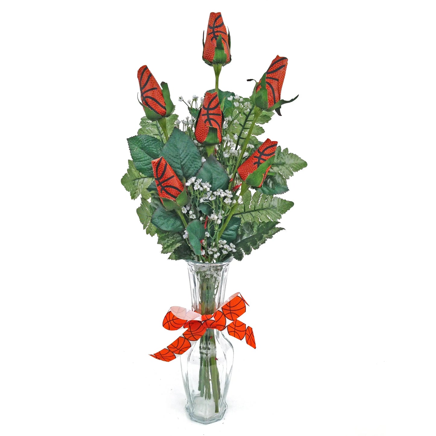 Basketball Rose Vase Arrangement Sports Roses  