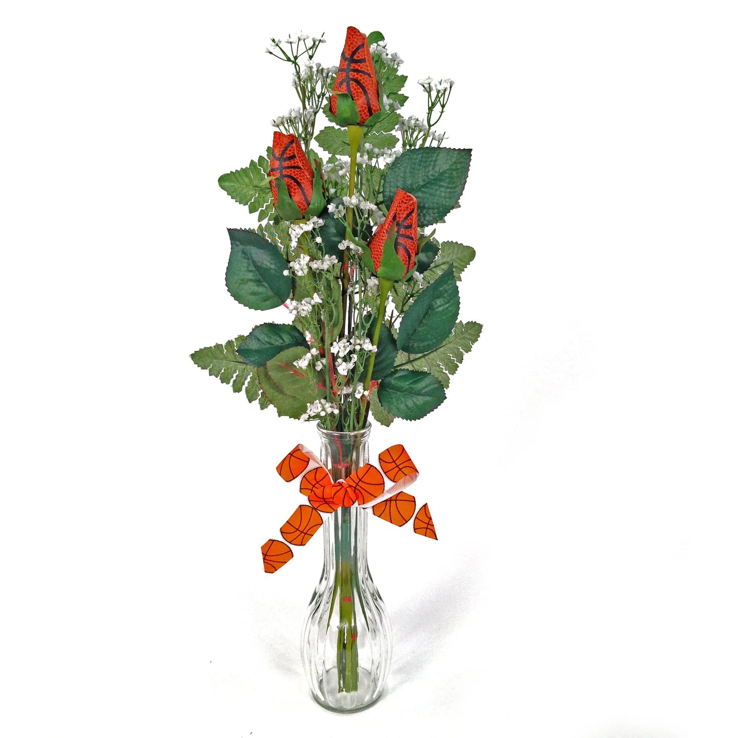 Basketball Rose Vase Arrangement Sports Roses  