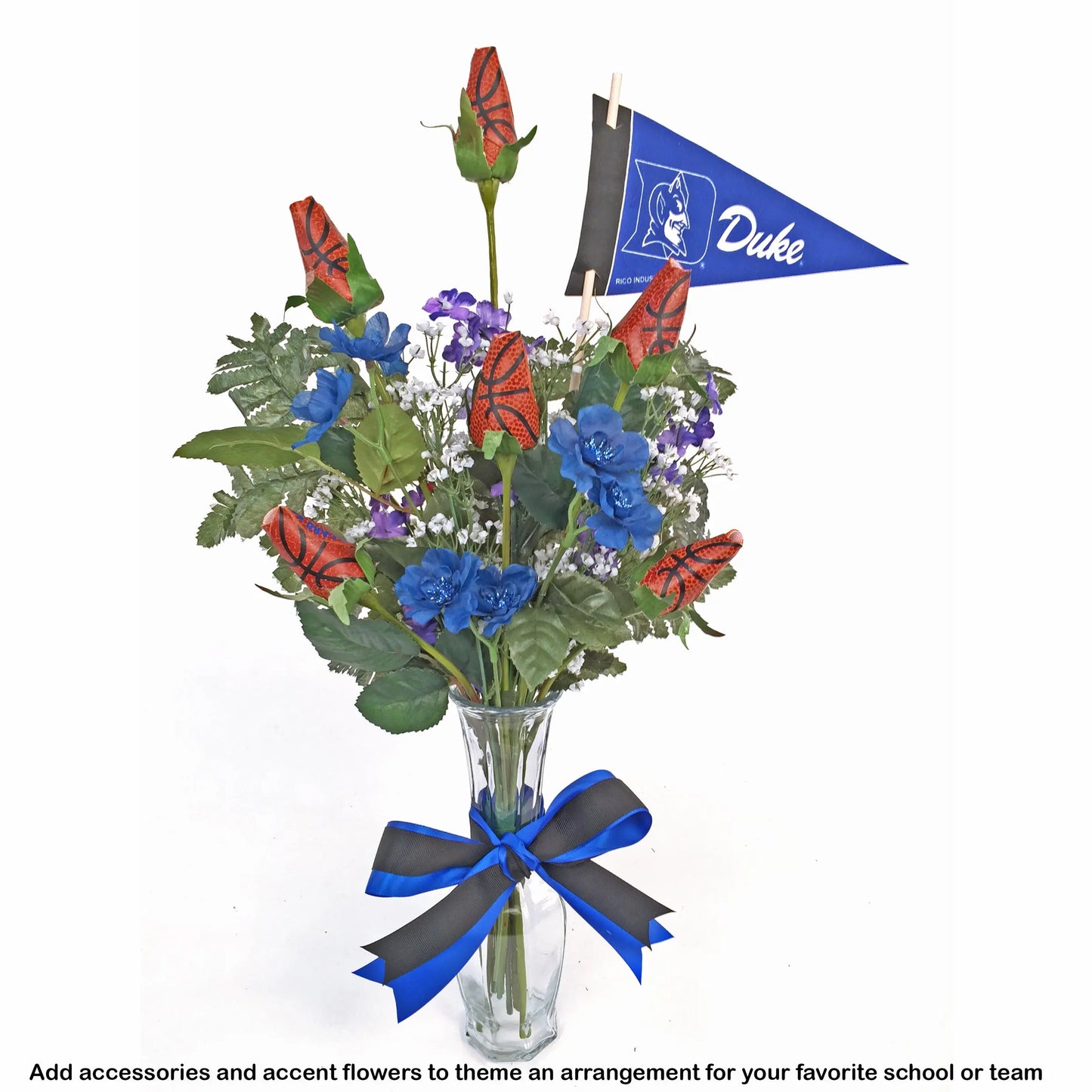 Basketball Rose Vase Arrangement Sports Roses
