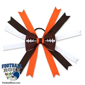 Football Hair Bow - Cleveland