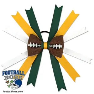 Football Hair Bow - Green Bay