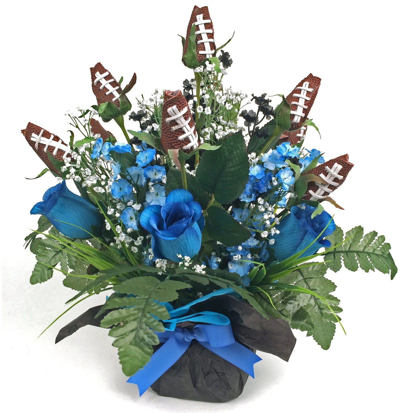 Football Rose Centerpiece Arrangement - Customize Color Theme for School or Team Sports Roses