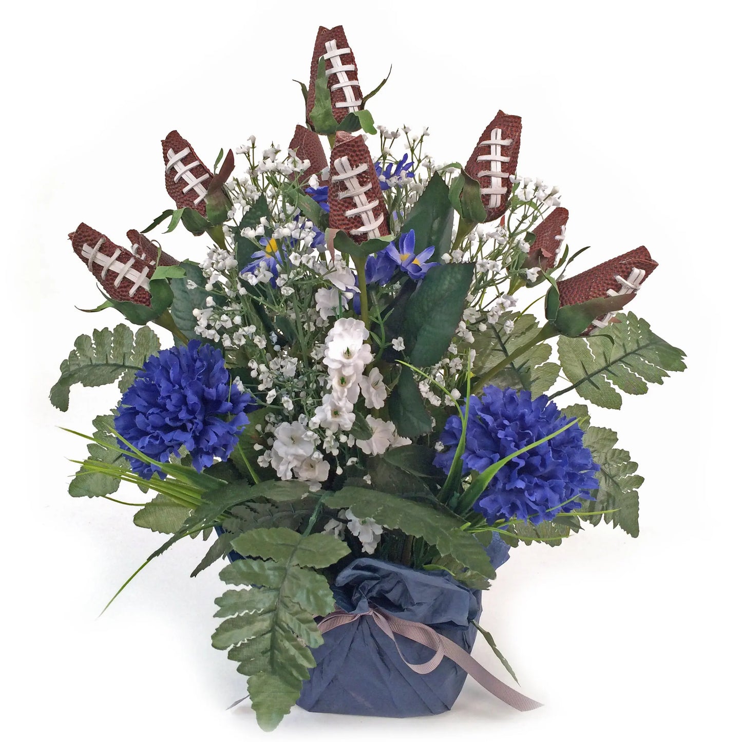 Football Rose Centerpiece Arrangement - Customize Color Theme for School or Team Sports Roses