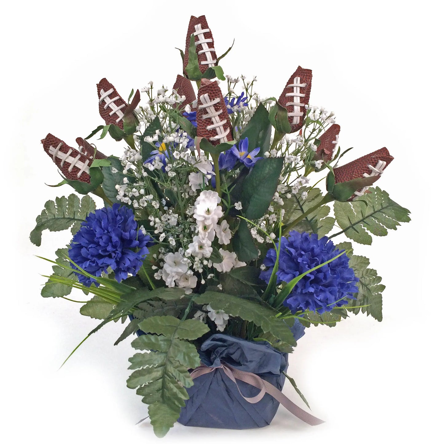 Football Rose Centerpiece Arrangement - Customize Color Theme for School or Team Sports Roses  