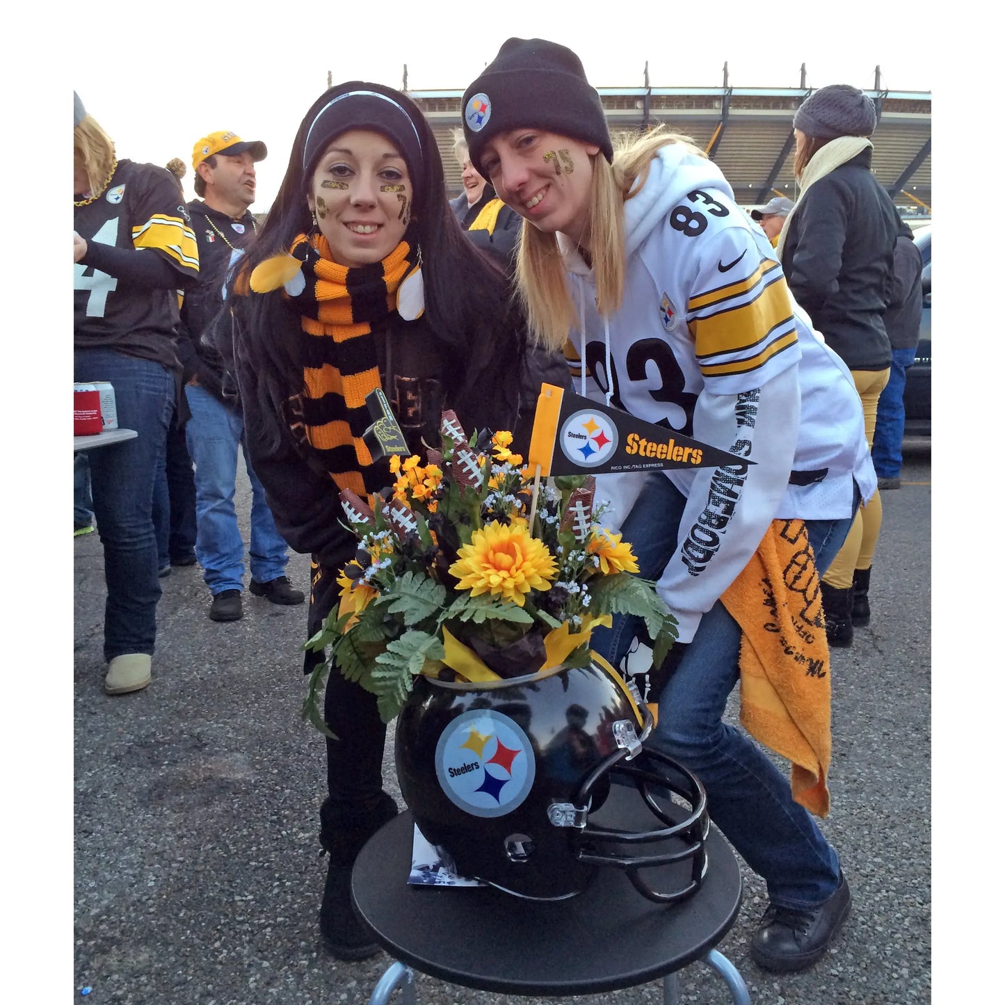 Football Rose Centerpiece Arrangement - Customize Color Theme for School or Team Sports Roses