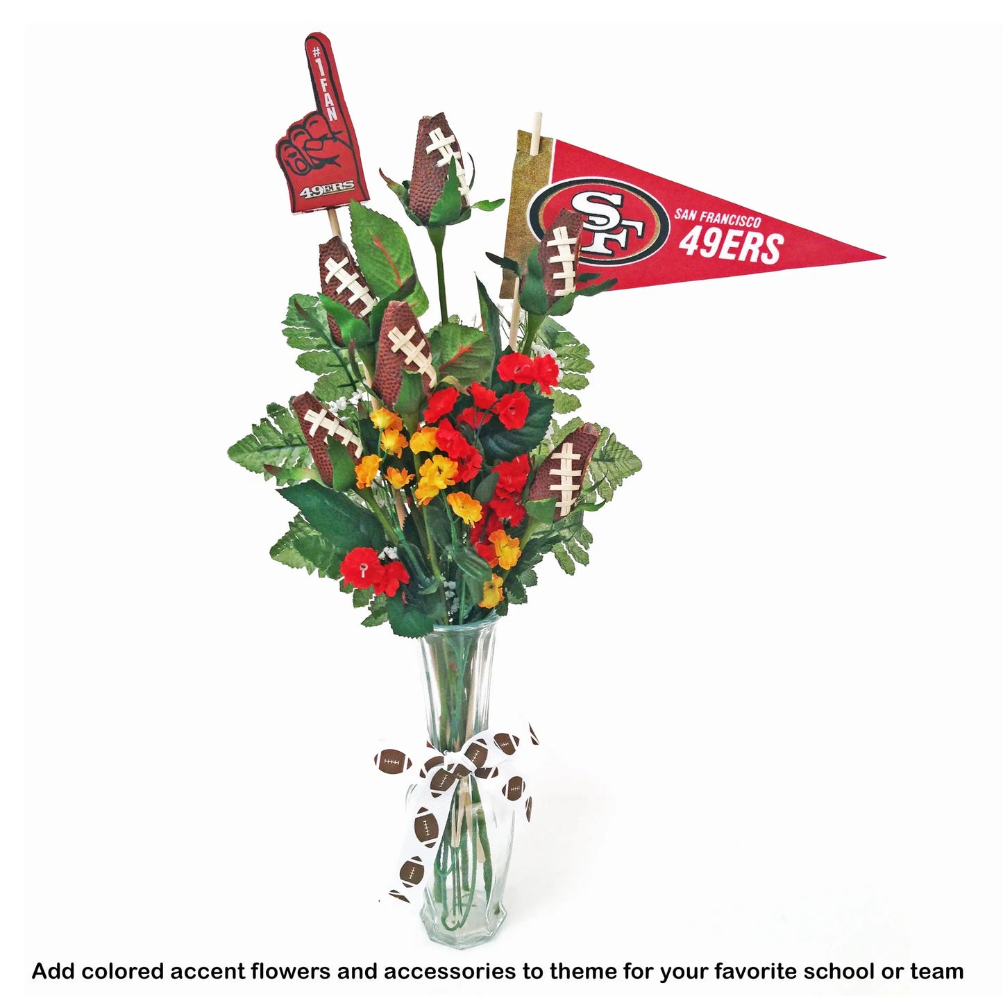 Football Rose Touchdown Bouquet (6 Roses) Sports Roses