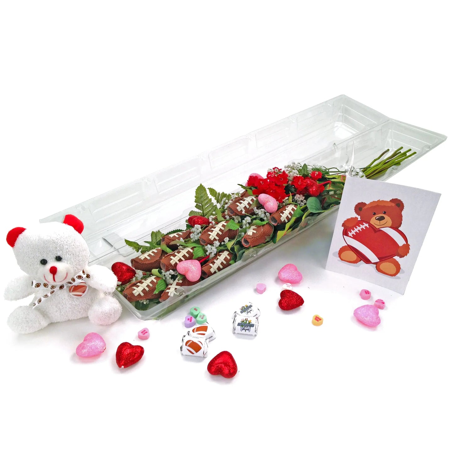 Football Rose Valentine's Day "Hail Mary" Bouquet (12 Roses) Sports Roses