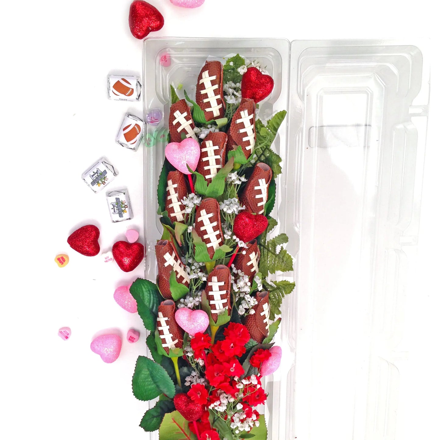 Football Rose Valentine's Day "Hail Mary" Bouquet (12 Roses) Sports Roses