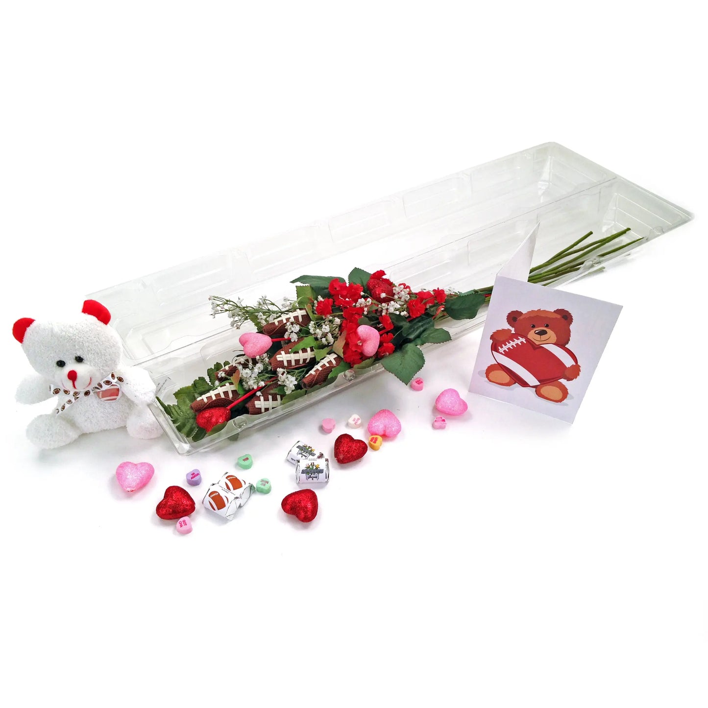 Football Rose Valentine's Day "Touchdown" Bouquet (6 Roses) Sports Roses