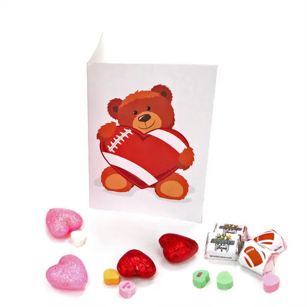 Football Rose Valentine's Day Vase Arrangement Sports Roses