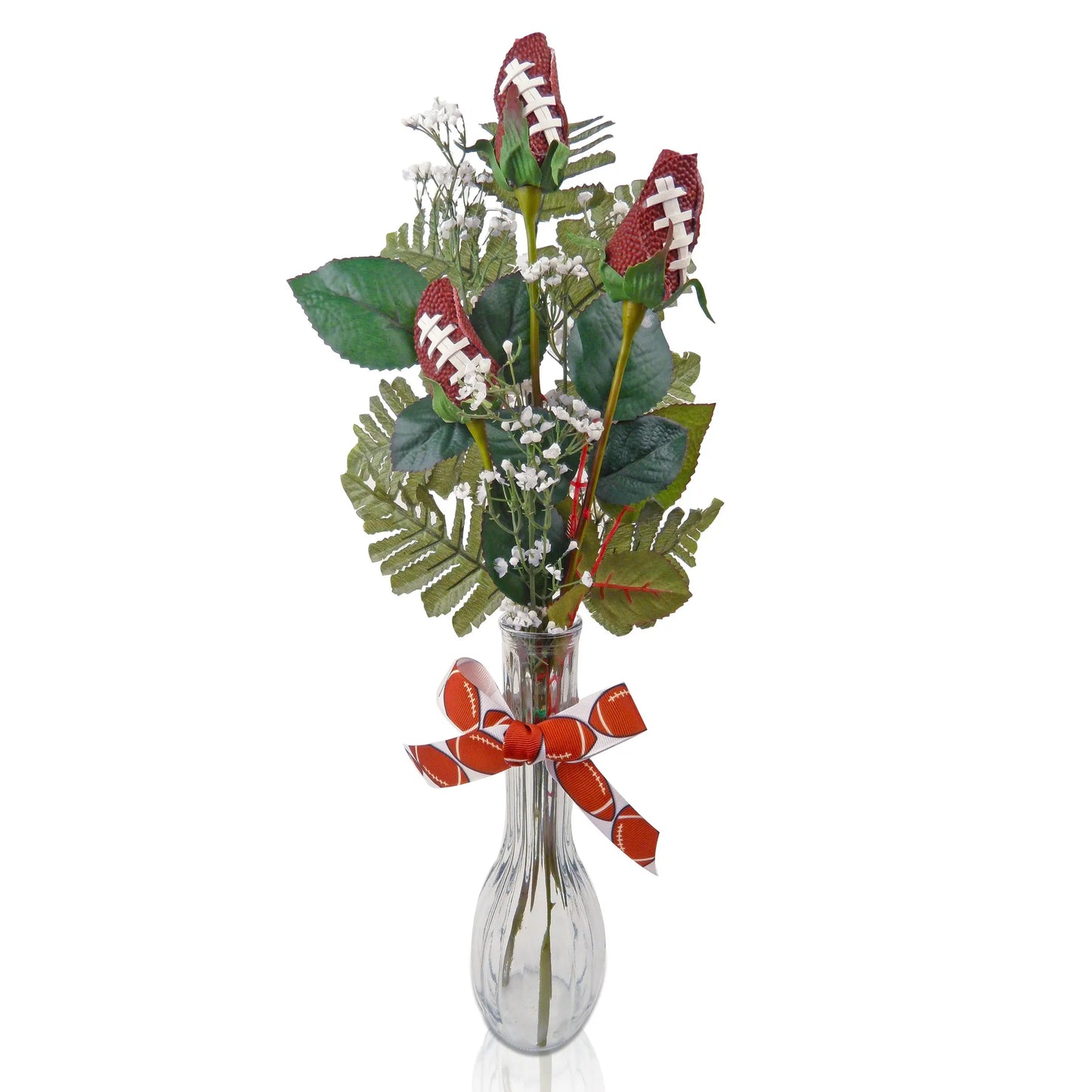Football Rose Vase Arrangement Sports Roses