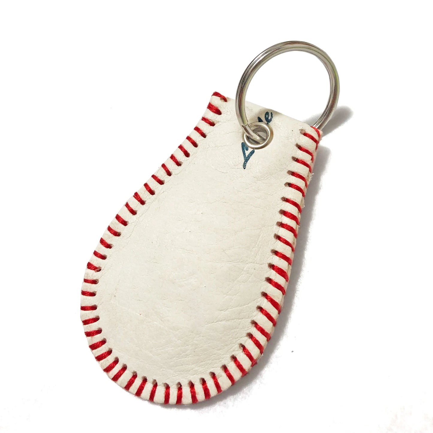 Genuine Leather Baseball Keychain Sports Roses