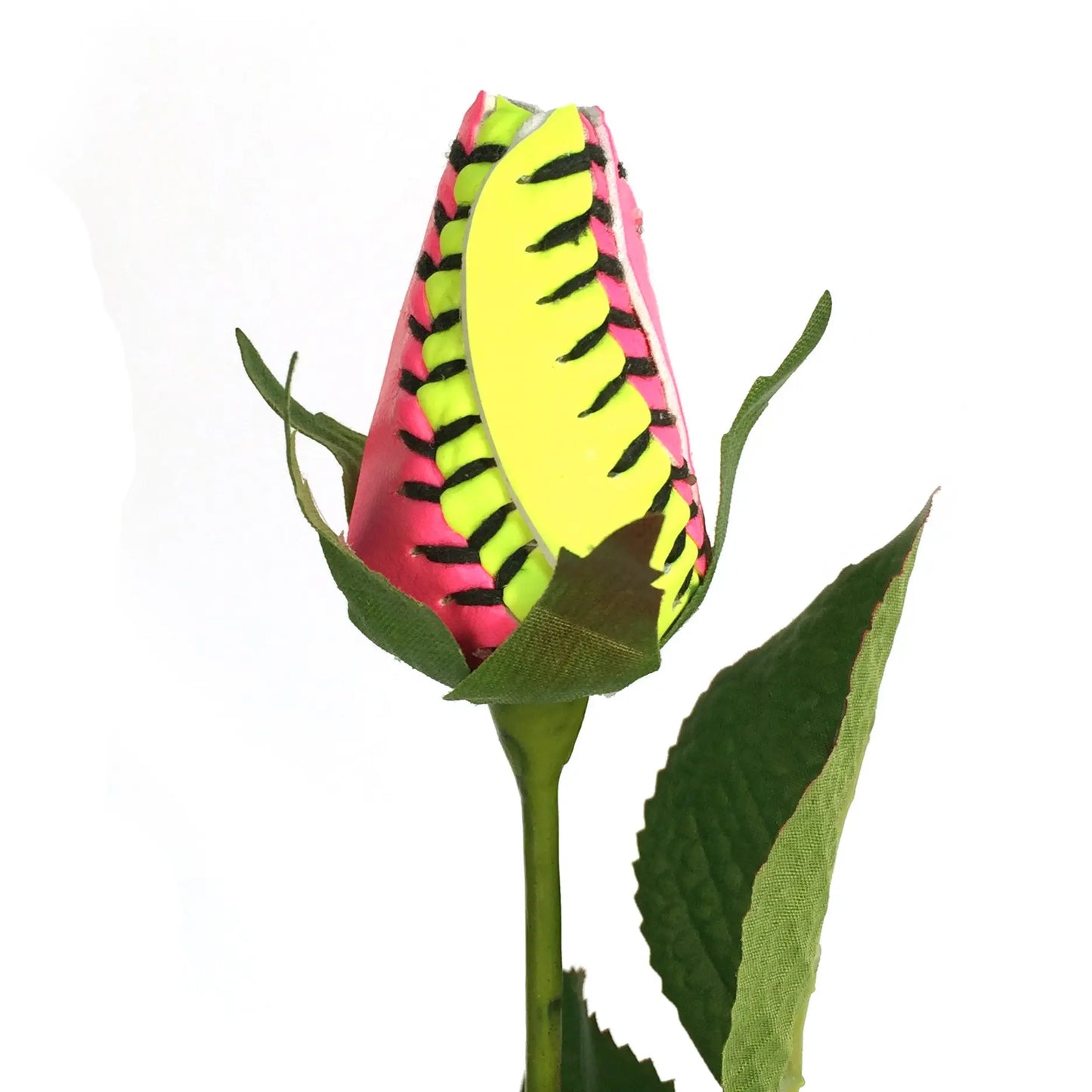 Pink/Yellow Softball Rose - Special Edition Sports Roses