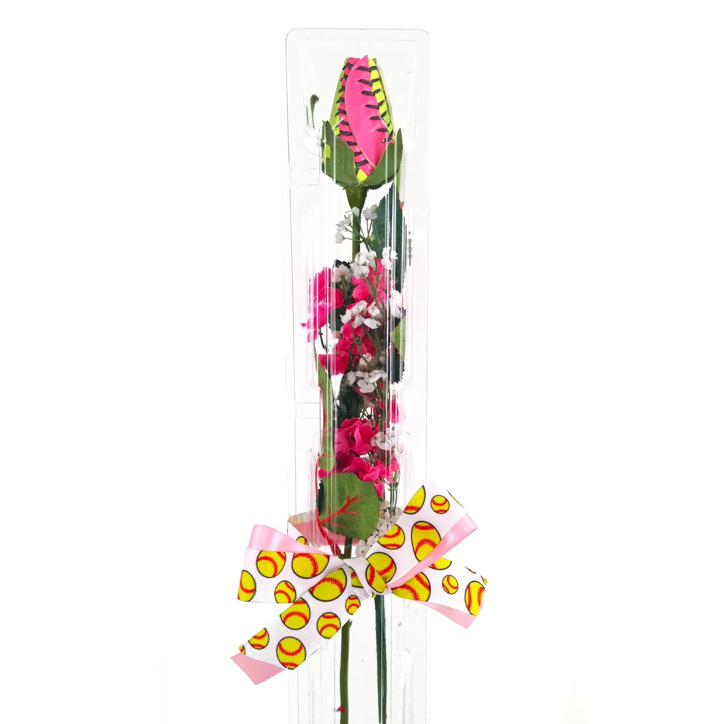 Pink/Yellow Softball Rose - Special Edition Sports Roses