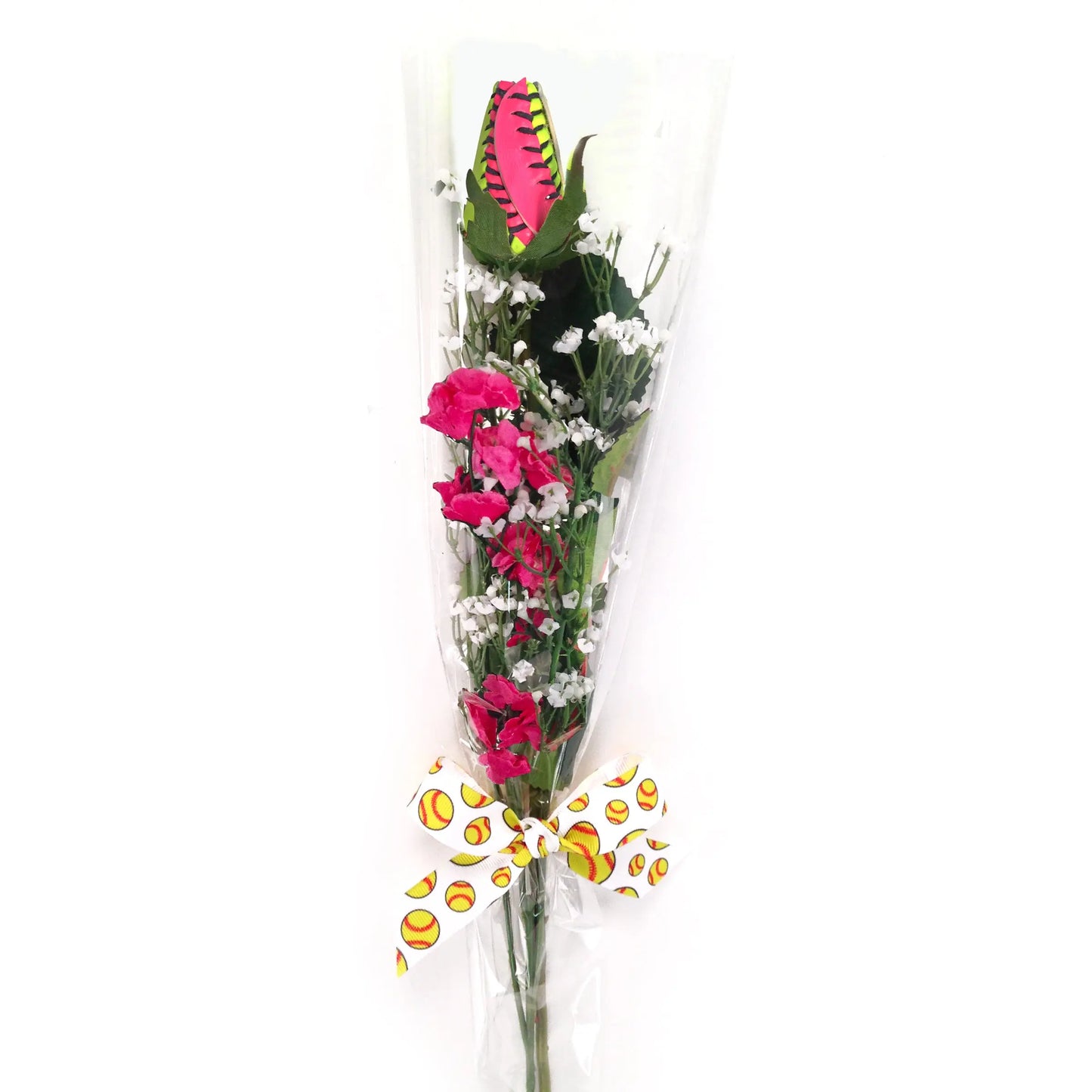 Pink/Yellow Softball Rose - Special Edition Sports Roses