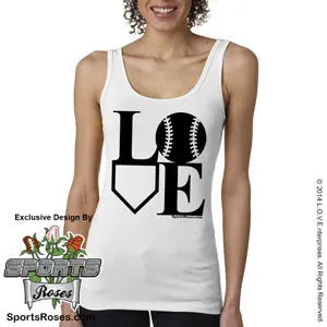 Softball LOVE Ladies Jersey Tank Shirt