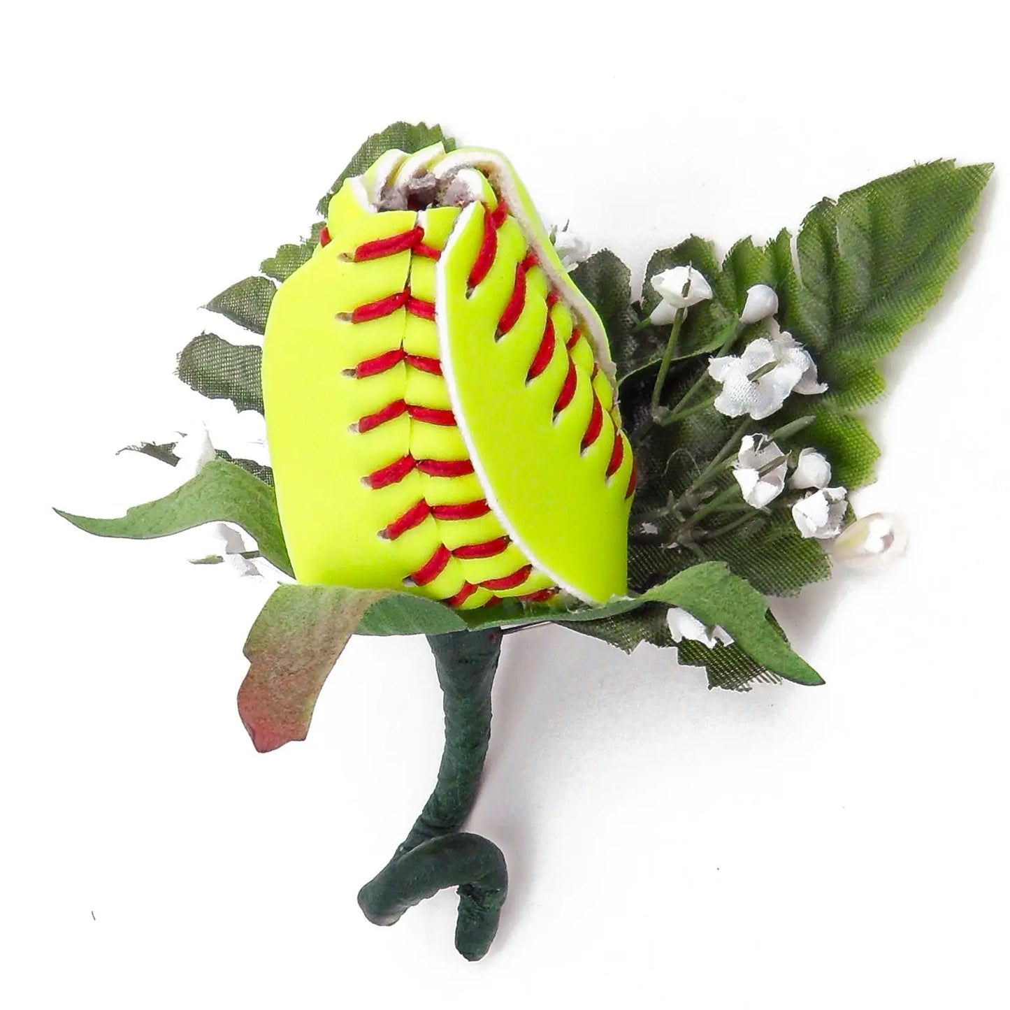 Softball Rose Boutonniere Gift Arrangement Sports Roses  