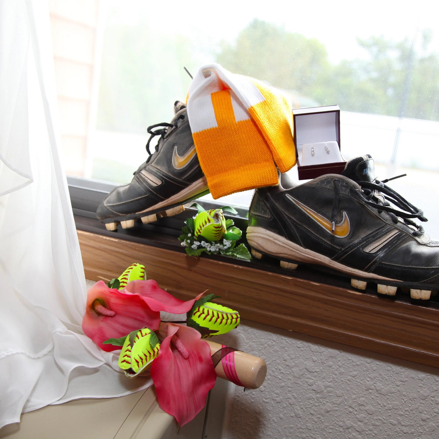 Softball Rose Boutonniere Sports Roses