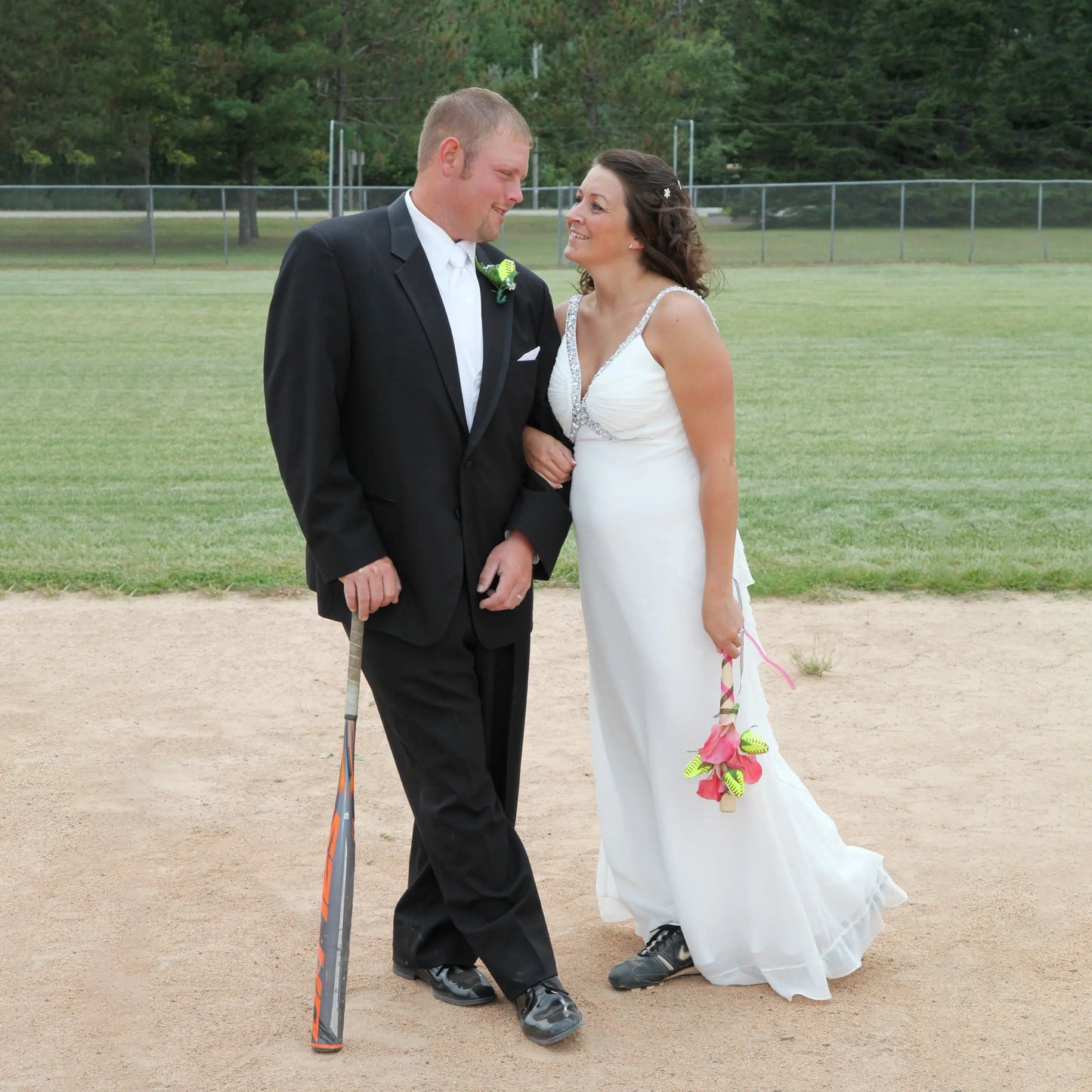 Softball Rose Boutonniere Sports Roses