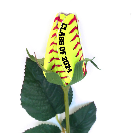 Softball Rose with Graduation Class Year Sports Roses  