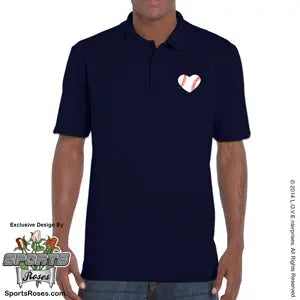 Baseball Heart Polo Shirt - Men's