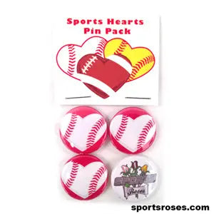 Baseball Hearts Pin Pack
