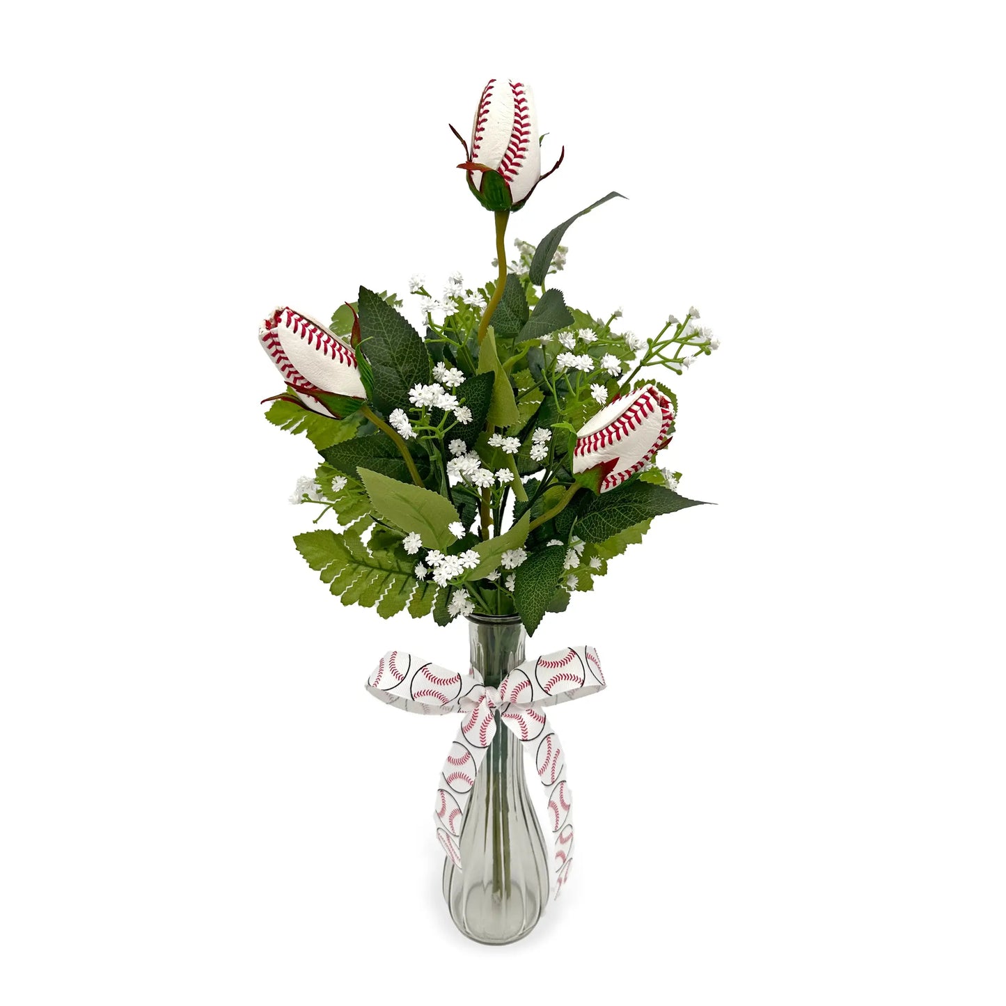 Baseball Rose Vase Arrangement Sports Roses  