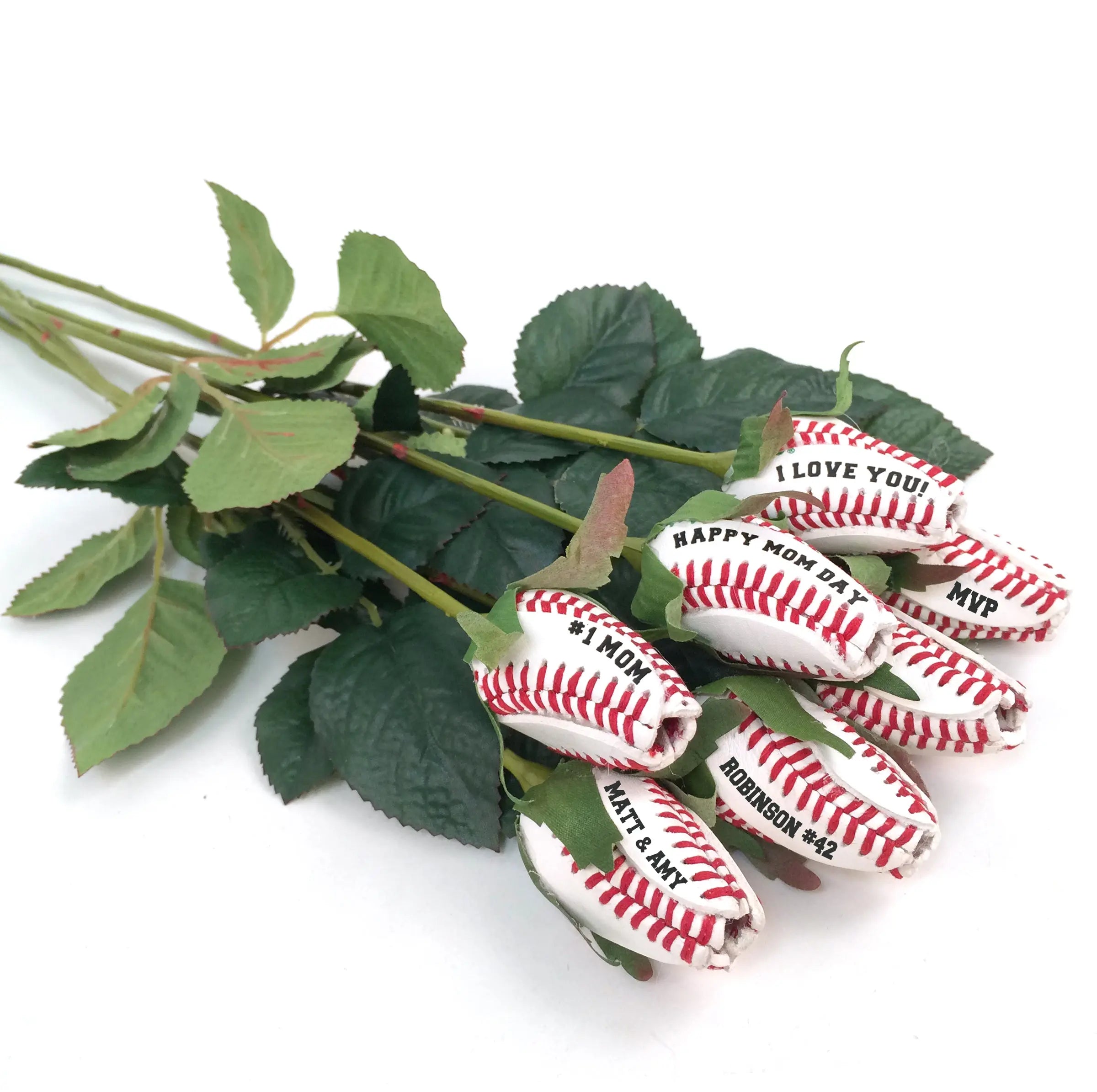Baseball Rose with Graduation Class Year - Premium Leather Petals ...