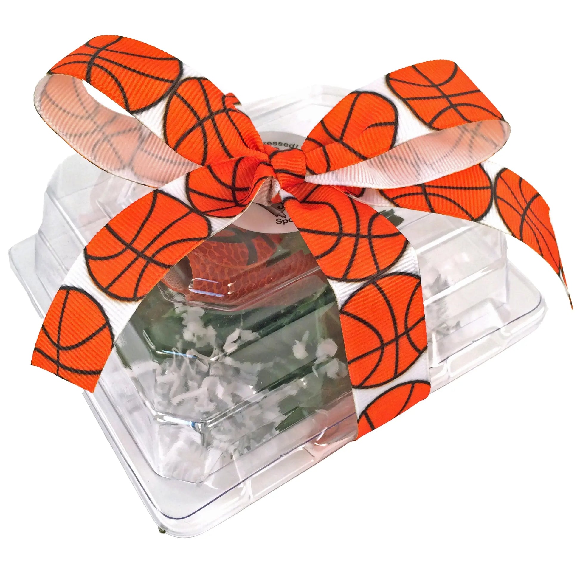 Basketball Rose Boutonniere with Gift Box Arrangement Sports Roses  