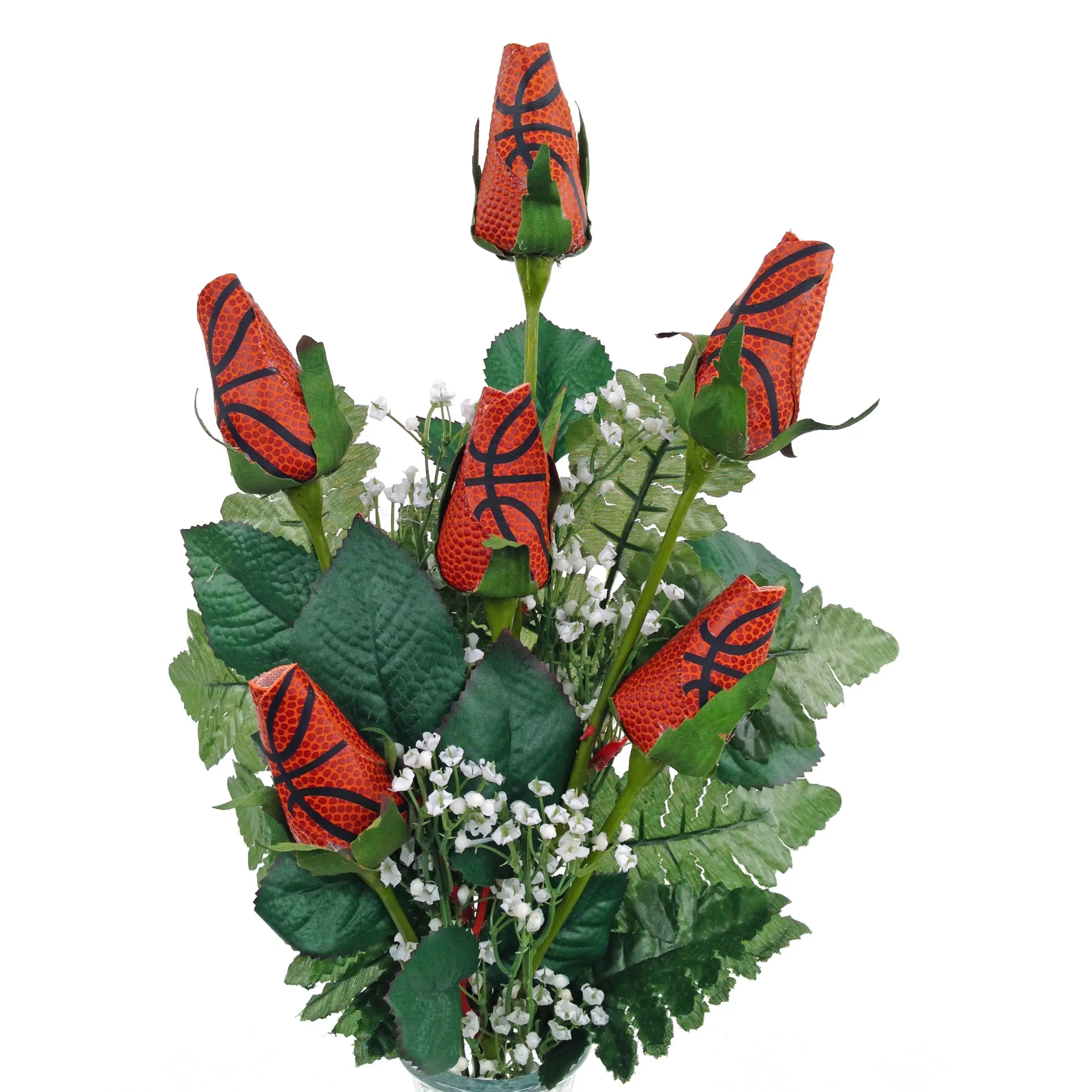 Making Roses Using Basketball's Tutorial Basketball Rose Vase Arrangement - Everlasting blooms from Basketballs ...