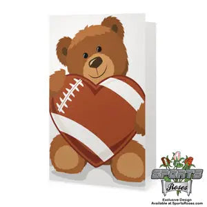 Football Heart Greeting Card