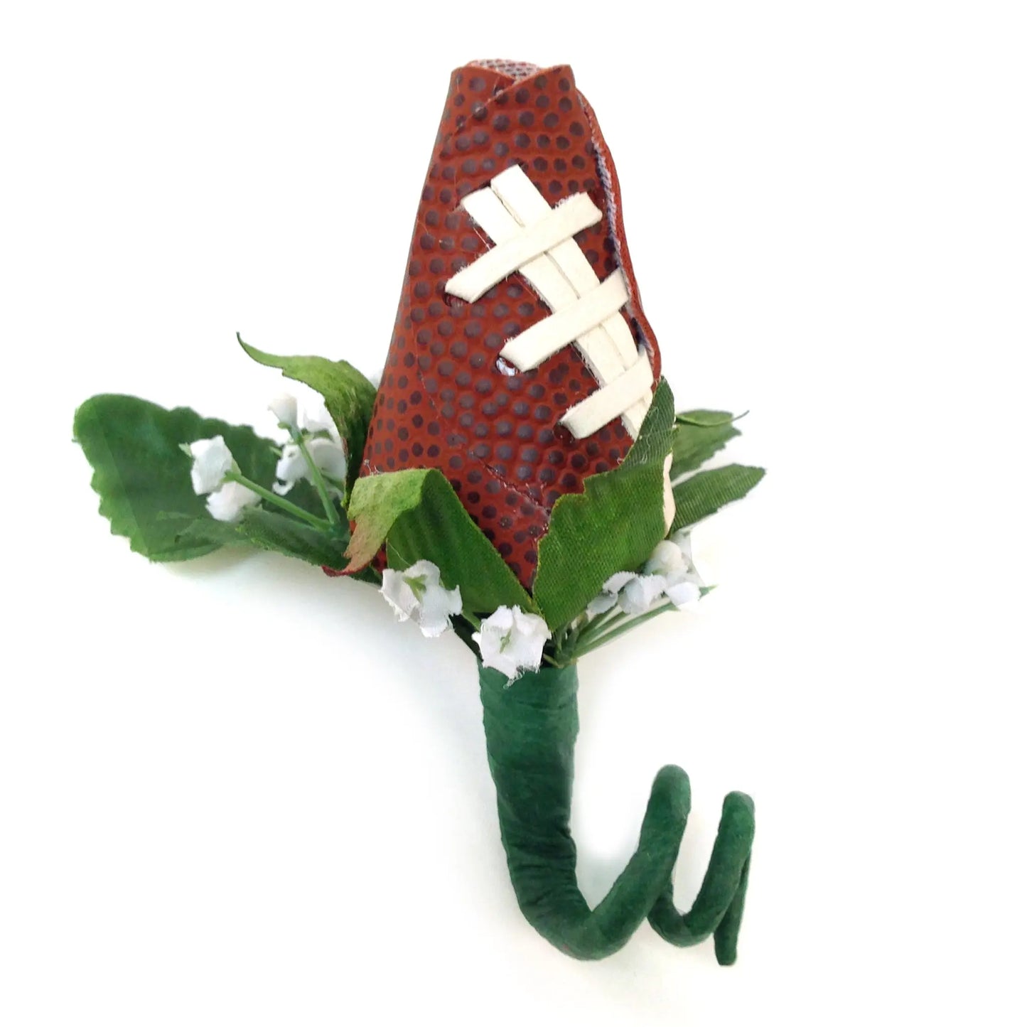 Football Rose Boutonniere with Gift Box Arrangement Sports Roses  