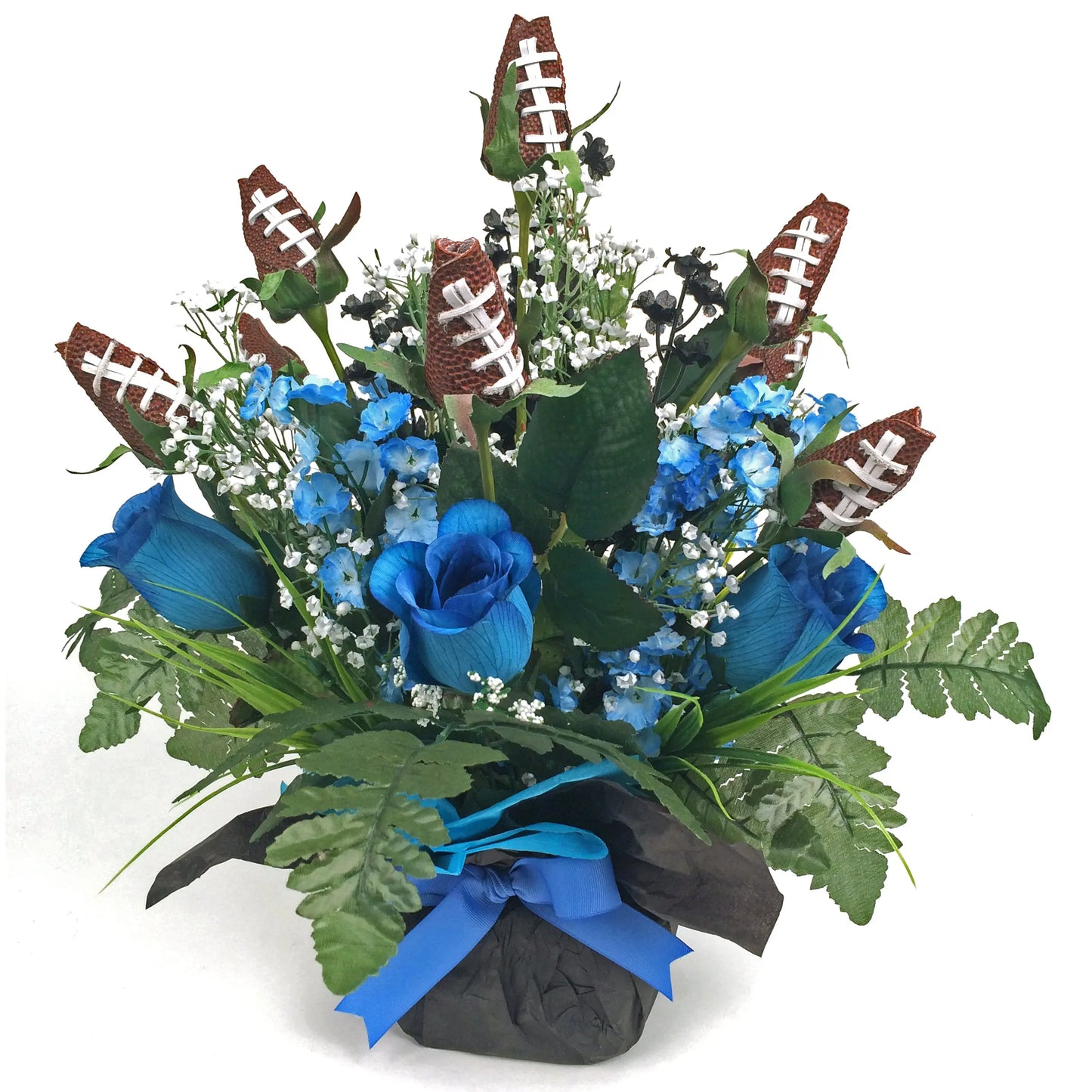 Football Rose Centerpiece Arrangement - Customize Color Theme for School or Team Sports Roses  