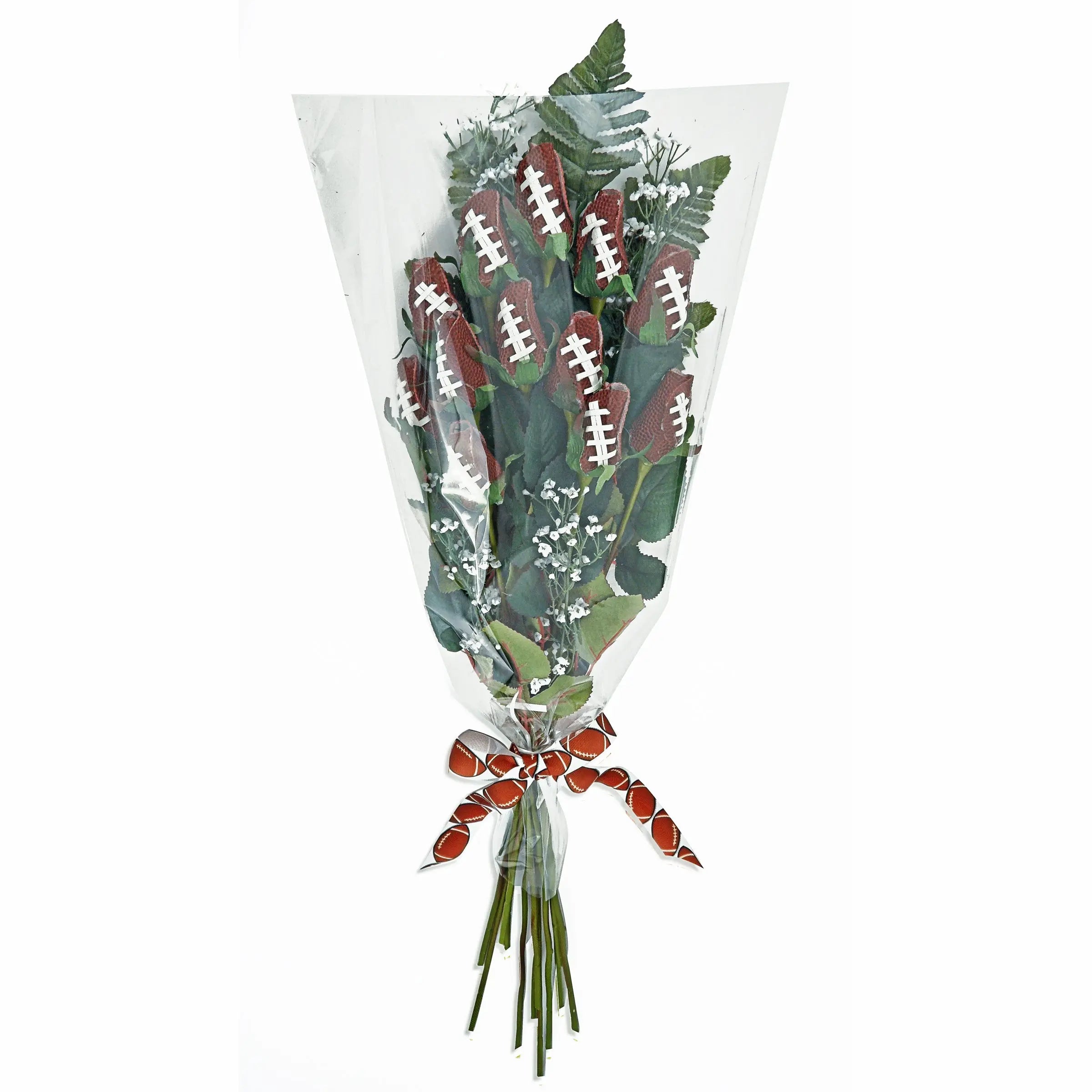 Football Related Roses Football Rose Bouquet (12 Roses) - Flower Arrangement Centerpiece ...
