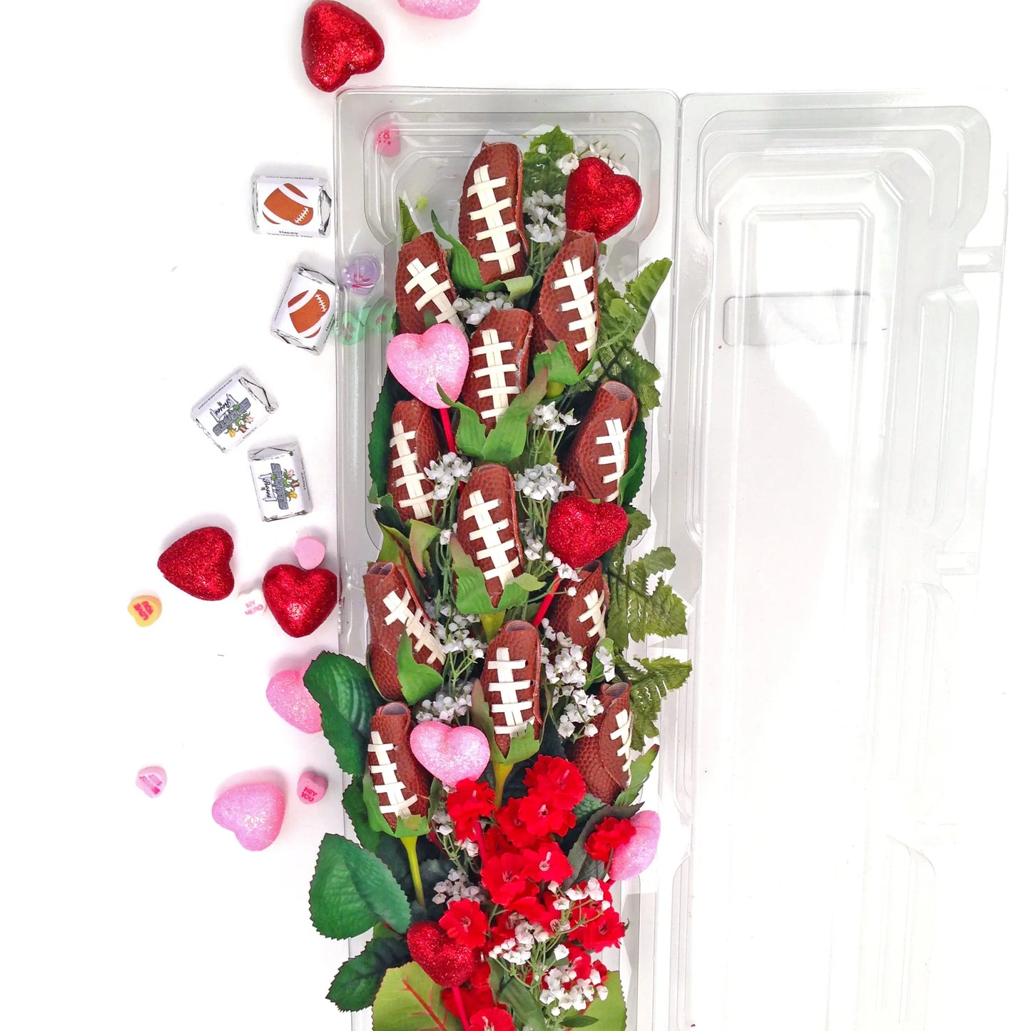 Football Rose Valentine's Day "Hail Mary" Bouquet (12 Roses) Sports Roses  
