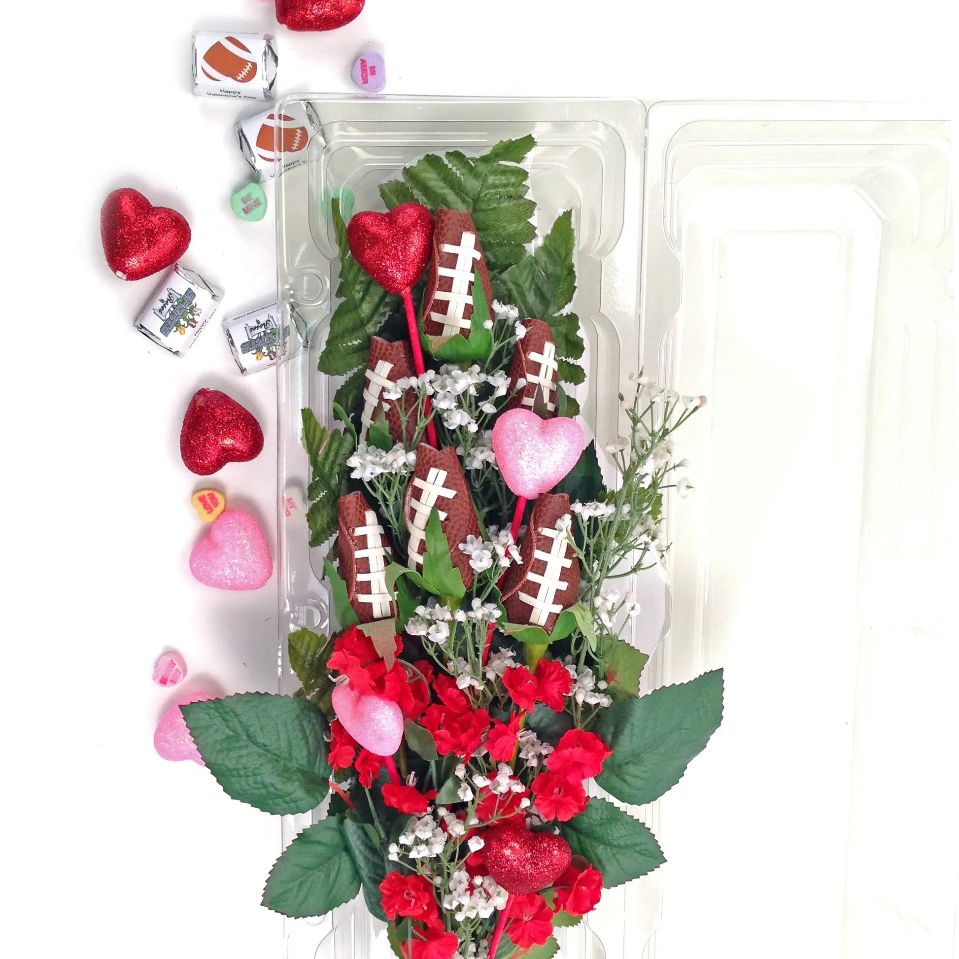 Football Rose Valentine's Day "Touchdown" Bouquet (6 Roses) Sports Roses  