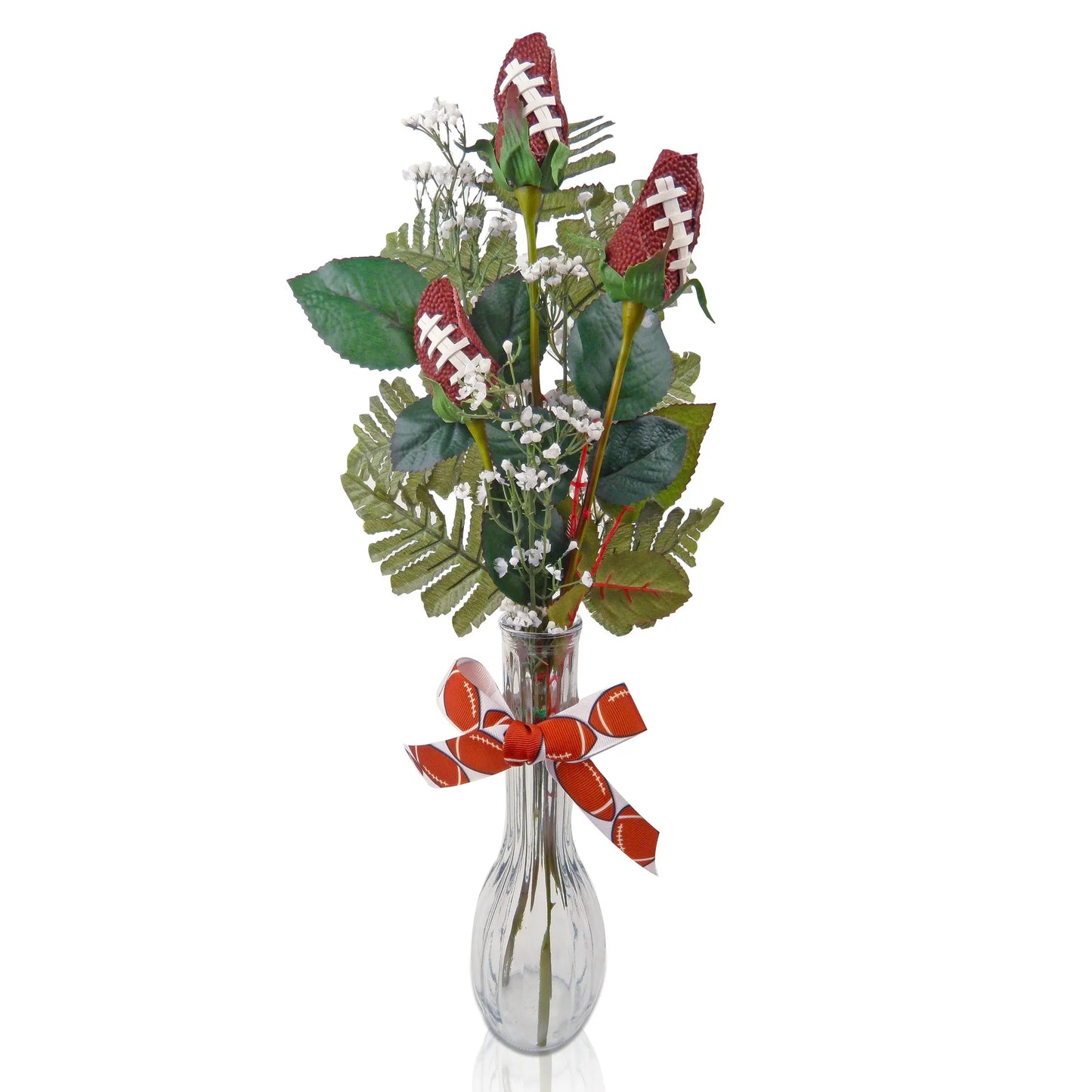 Football Rose Vase Arrangement Sports Roses  