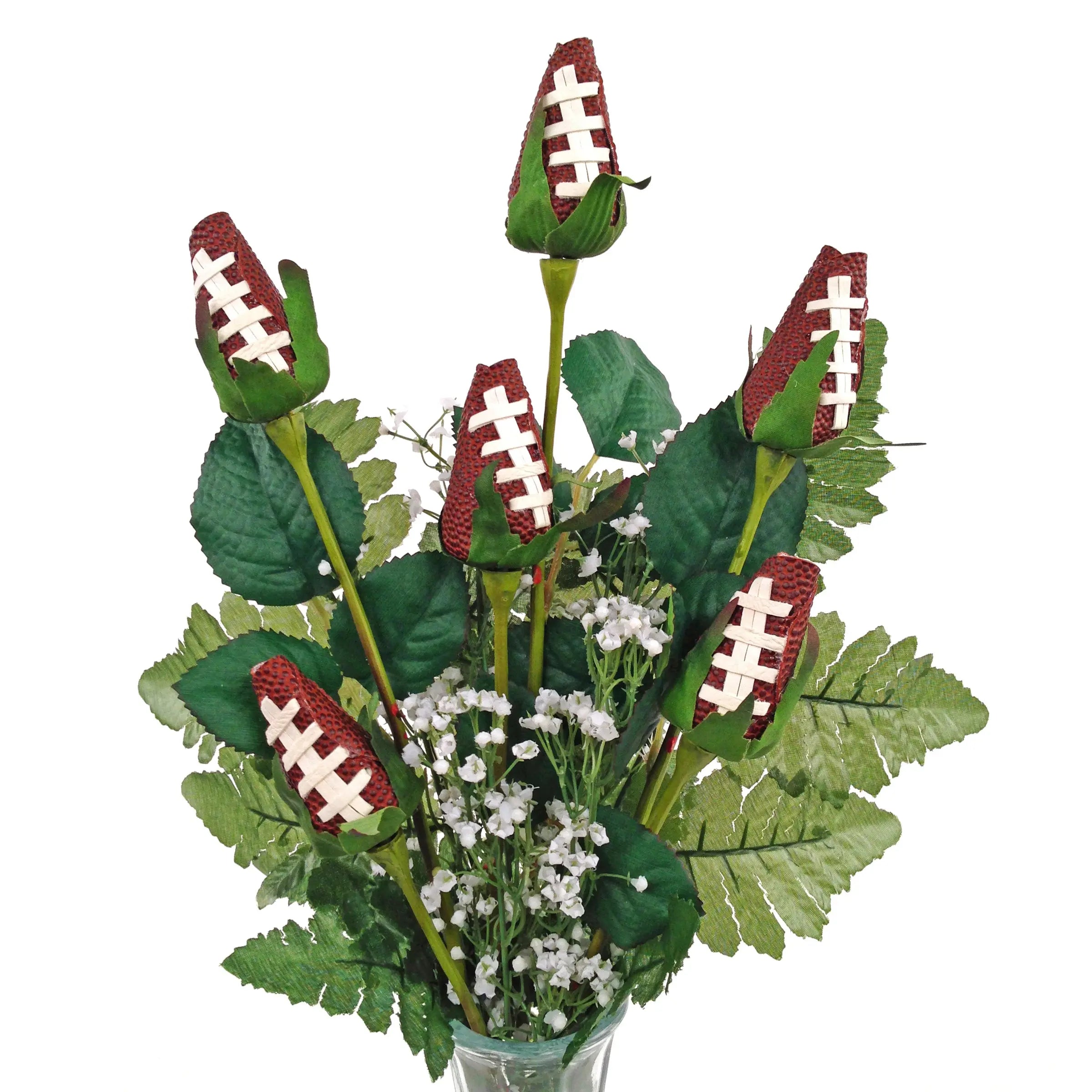 Football Related Roses Football Rose Vase Arrangement - Great football gift for home or office ...