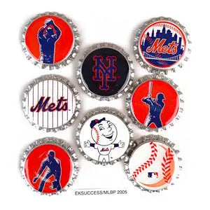 New York Mets MLB Scrapbook Adhesive Bottle Caps