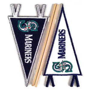 Seattle Mariners MLB Embroidered Mini Pennant Stickers
