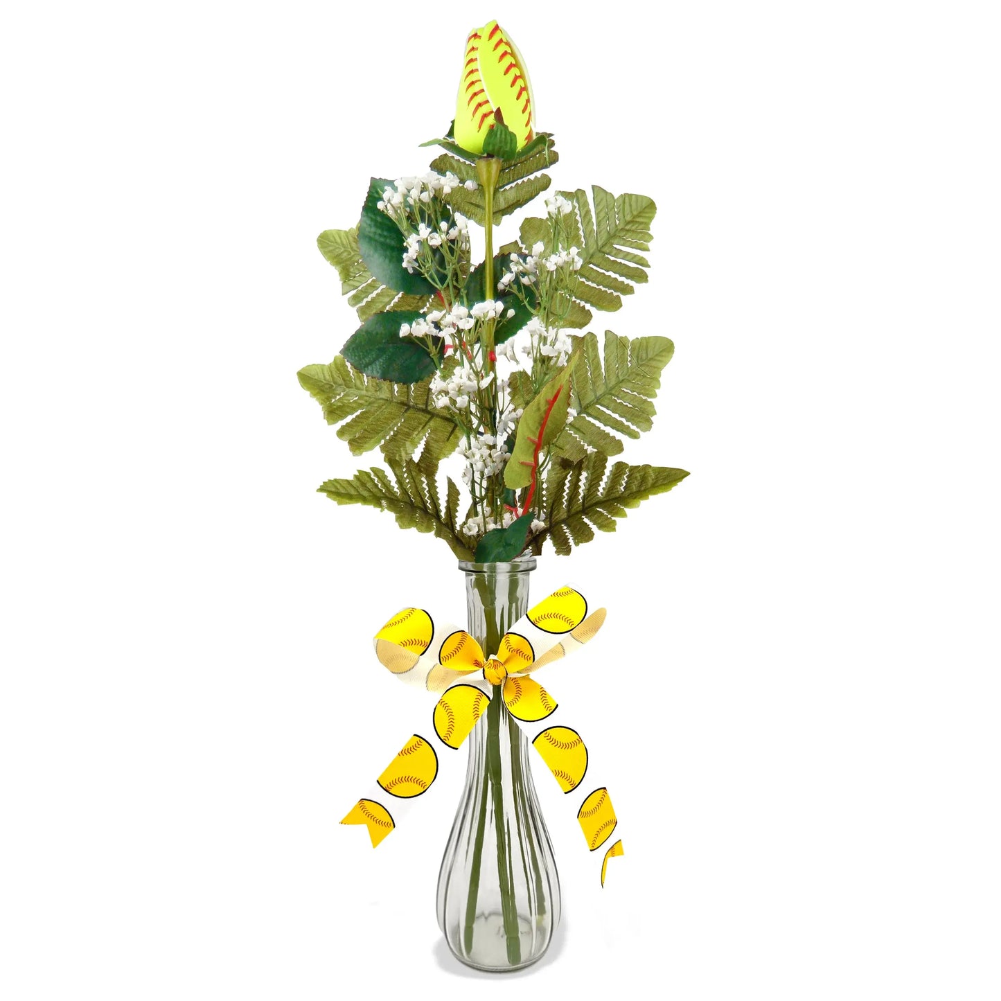 Softball Rose Vase Arrangement Sports Roses  