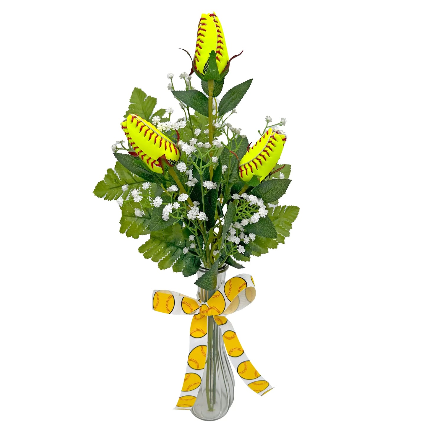 Softball Rose Vase Arrangement Sports Roses  