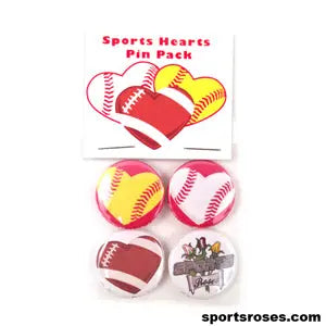 Sports Hearts Pin Pack